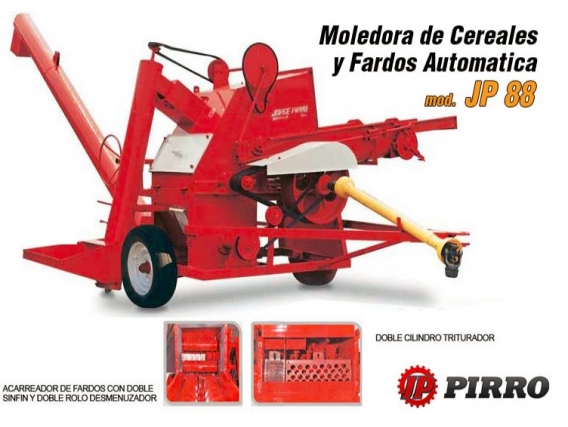 Moledora de cereales y fardos transportable Pirro JP 88.